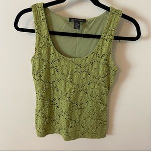 Mesh and lace tank